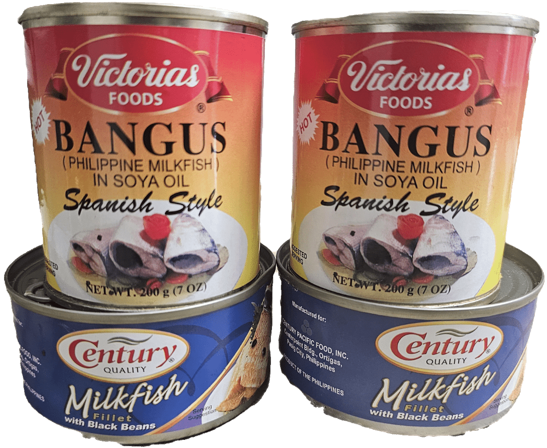 LuzViminda | Authentic Filipino StoreCentury Milkfish Fillet with Black Beans 2 and Victorias Bangus Spanish Style 2 (Total of 4)