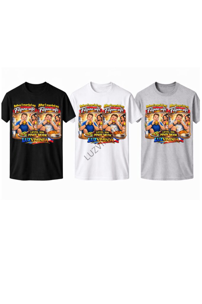 LuzViminda | Authentic Filipino StoreLUZVIMINDA Before and After I Married My Filipina Wife Shirt – Funny Pinoy Mode Filipino Husband T-Shirt