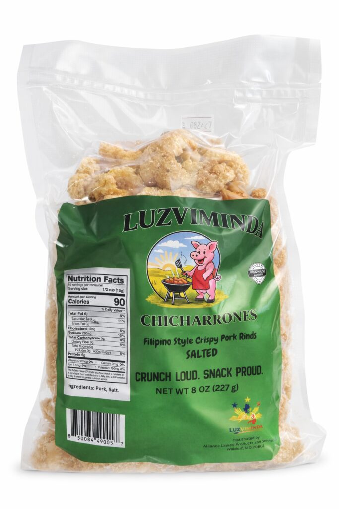 LuzViminda | Authentic Filipino StoreLUZVIMINDA Filipino Style Crispy Pork Rinds (Chicharrones) – Salted, 8 oz