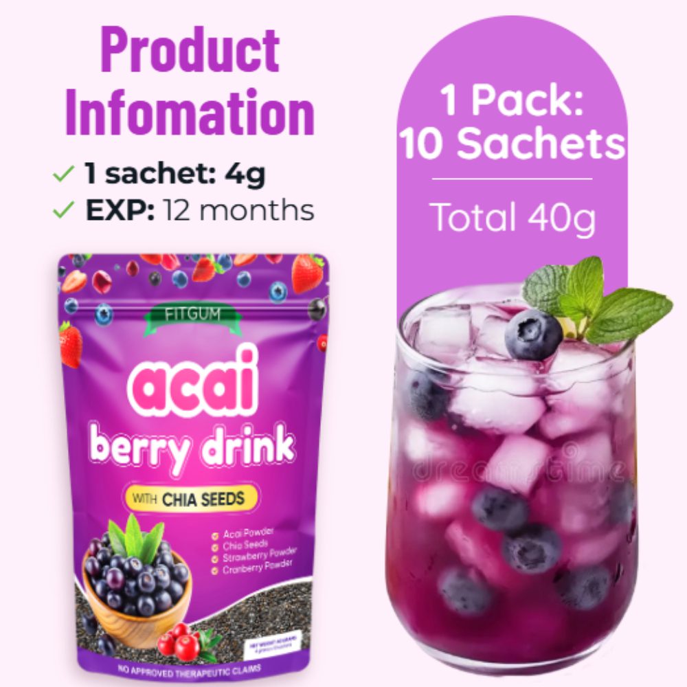 LuzViminda | Authentic Filipino StoreFitgum Acai Berry with Chia Seeds 10x40g