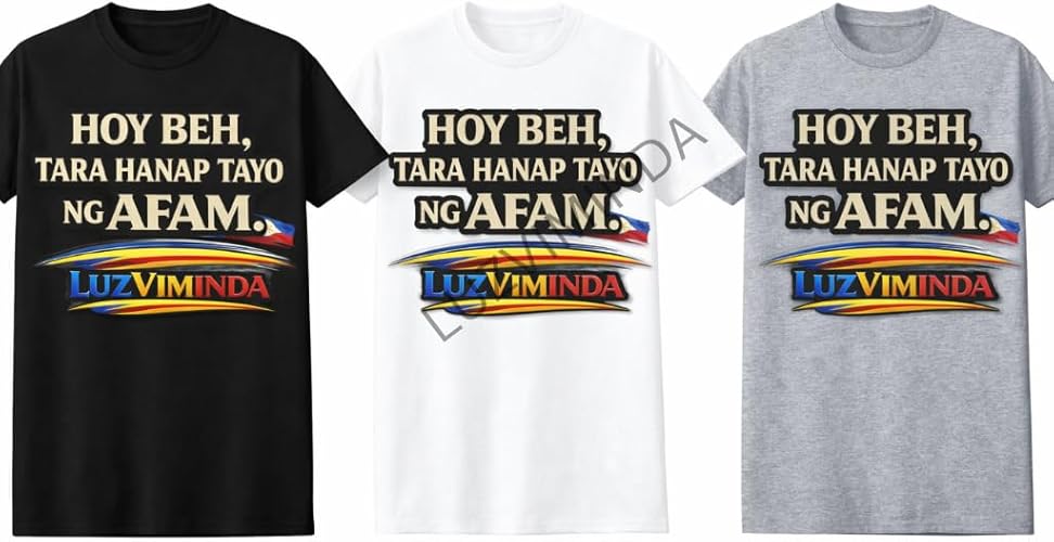 LuzViminda | Authentic Filipino StoreLUZVIMINDA Funny Filipino Shirt – Hoy Beh Hanap Tayo ng AFAM Pinoy Pride Philippines Humor Graphic Tee