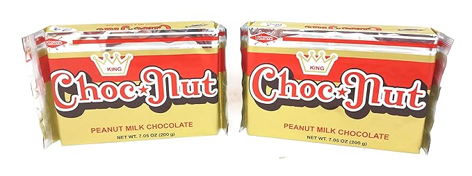 LuzViminda | Authentic Filipino StoreKing Choc Nut Peanut Milk Chocolate, Net Wt 7.05oz (200g), 2 Pack