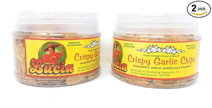 LuzViminda | Authentic Filipino StoreLucia Crispy Garlic Chips 120g, 2 Pack