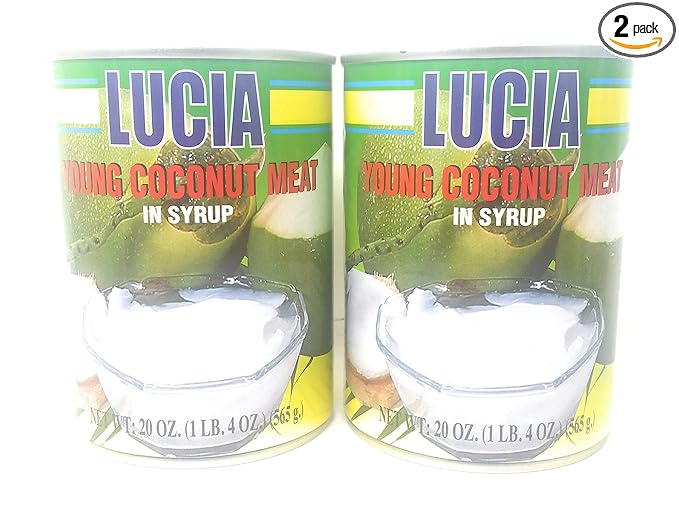 LuzViminda | Authentic Filipino StoreLucia Young Coconut Meat in Syrup (Young Coconut Meat, 2 Pack)