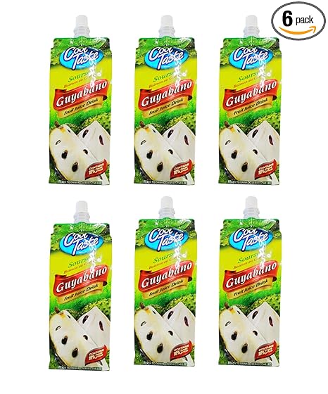 LuzViminda | Authentic Filipino StoreCool Taste Soursop Guyabano Fruit Juice Drink (6 Pack, Total of 101.4fl.oz)