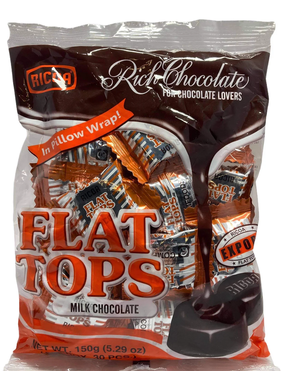 LuzViminda | Authentic Filipino StoreRicoa Flats tops Chocolate Candy 30x150gm Box