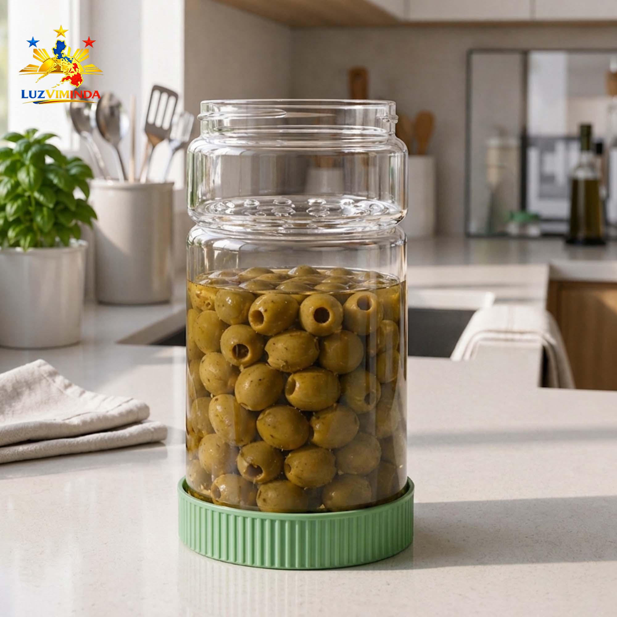 LuzViminda | Authentic Filipino StoreLUZVIMINDA Pickle Juice Separator Jar for Olives, Jalapenos & Kimchi
